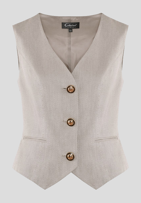 Beżowa kamizelka garniturowa
