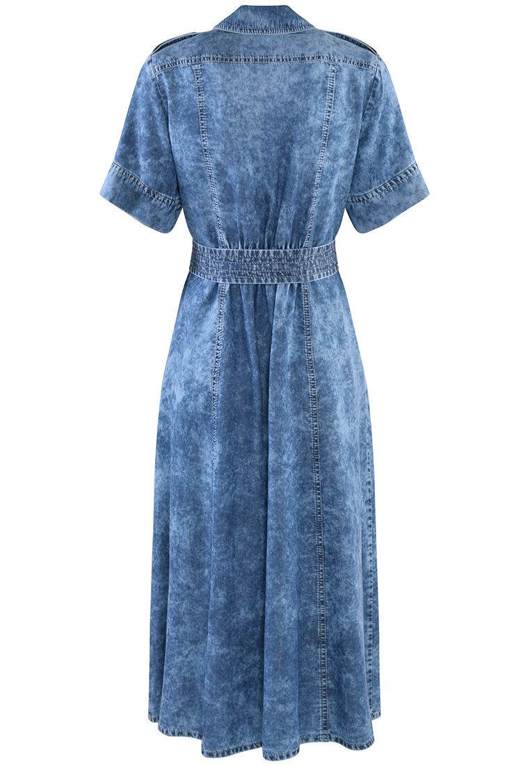 Sukienka denim o wzorze marmurka