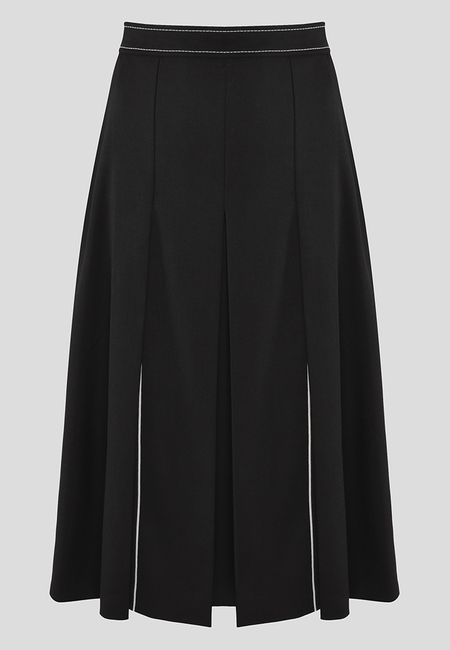 Czarna spódnica z kontrafałdami