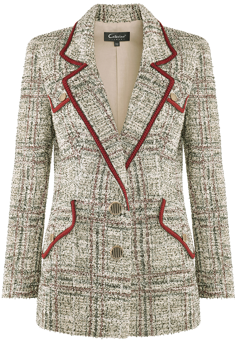 Ciepły żakiet z błyszczącą nitką