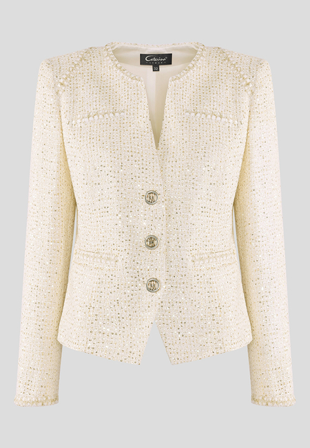 Wizytowy żakiet ze złotym błyskiem