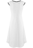 Biała sukienka z kontrastowym wykończeniem