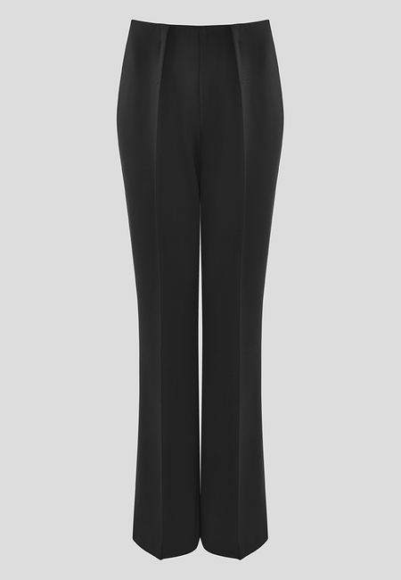 Czarne spodnie z elastycznej tkaniny