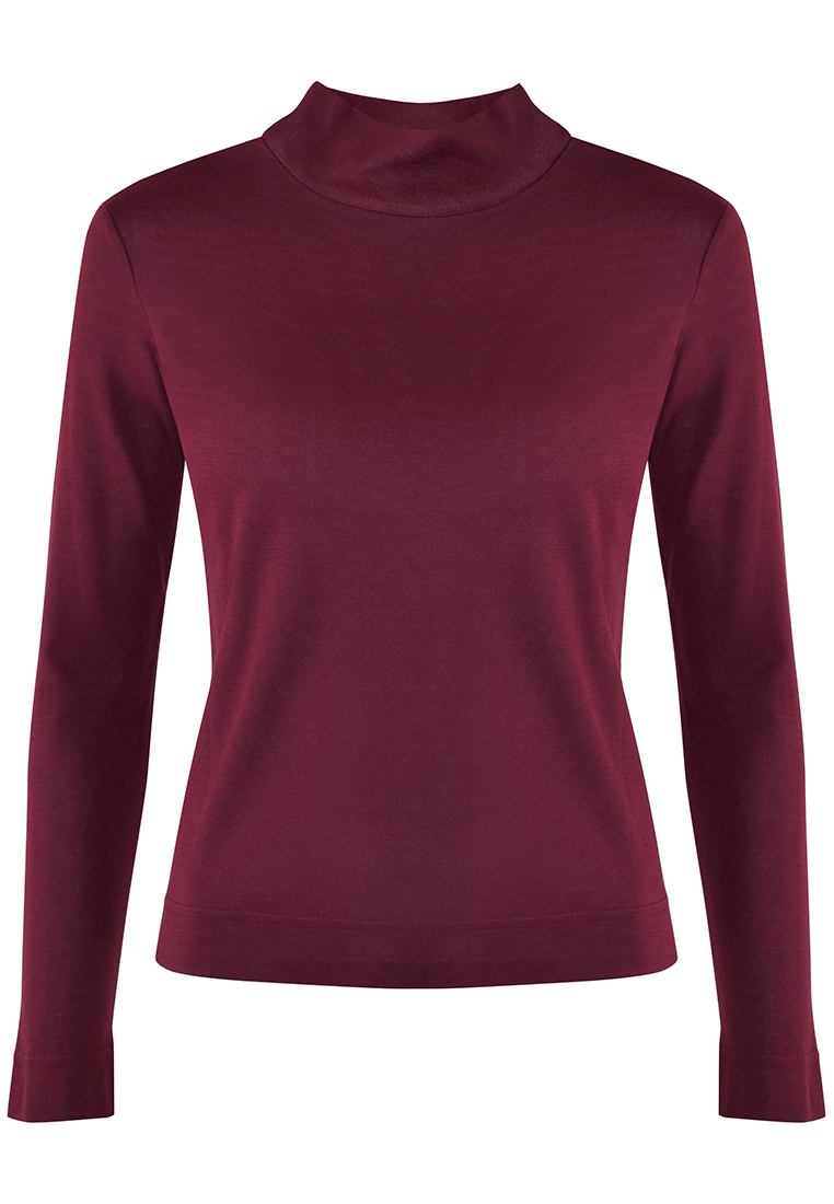 Klasyczny bordowy półgolf z suwakien z boku