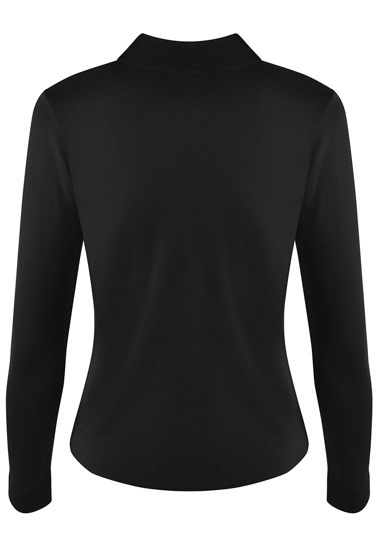 Klasyczny czarny półgolf z suwakien z boku