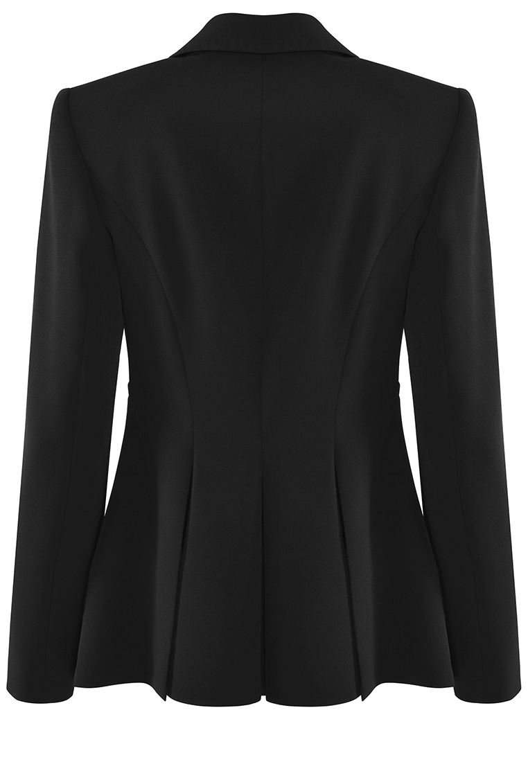 Czarny żakiet z piórkami