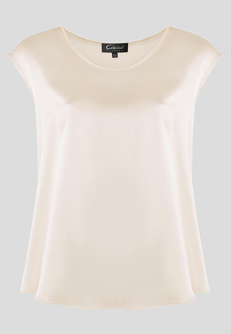 Swobodna bluzka w kolorze kremowym