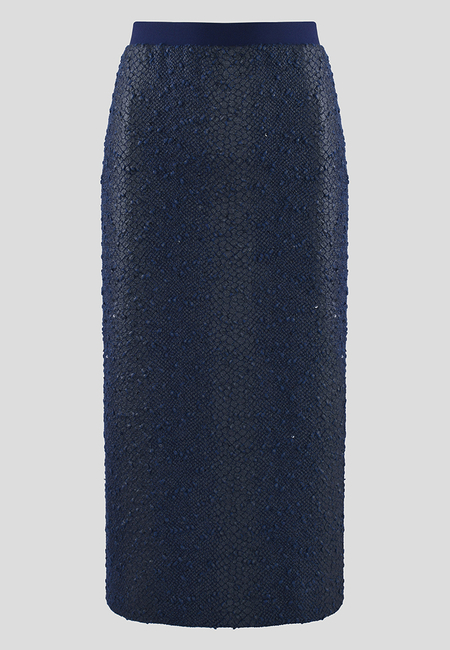 Granatowa spódnica z lekkim błyskiem