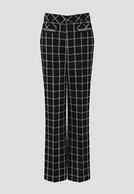 Szerokie spodnie w kratę