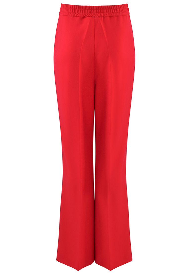 Czerwone spodnie z szerokimi nogawkami