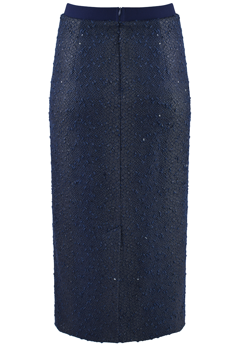 Granatowa spódnica z lekkim błyskiem