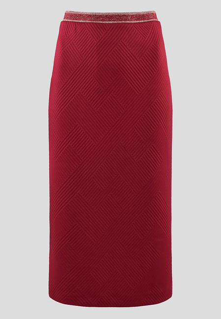 Bordowa spódnica ołówkowa