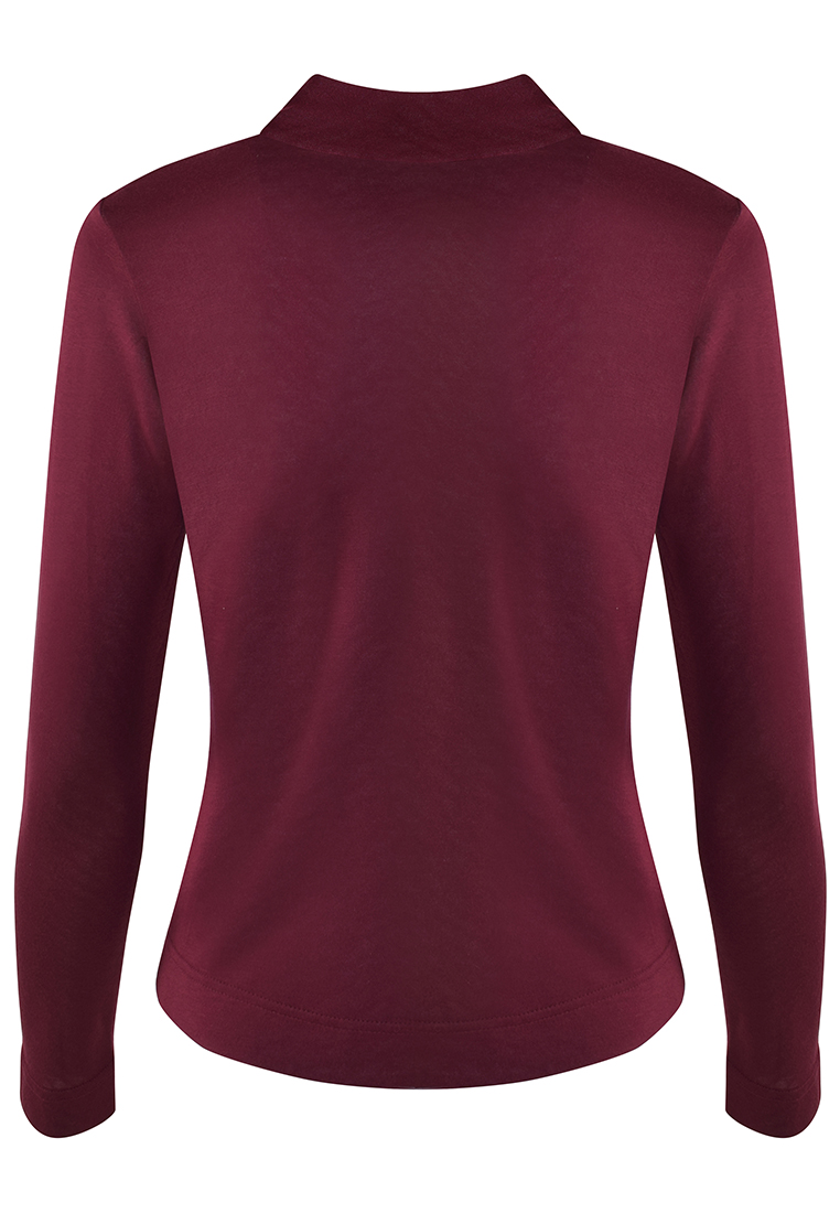 Klasyczny bordowy półgolf z suwakien z boku