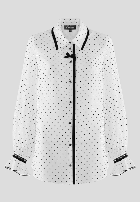Bluzka koszulowa w groszki