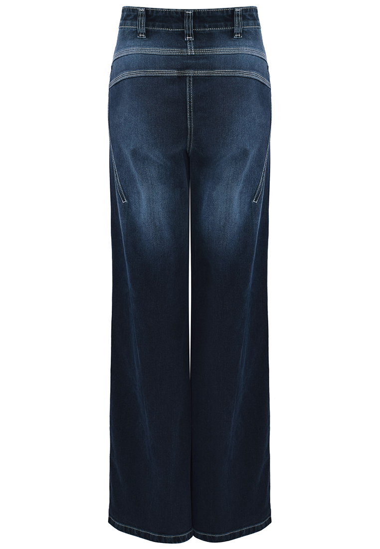 Jeansowe spodnie z szerokimi nogawkami