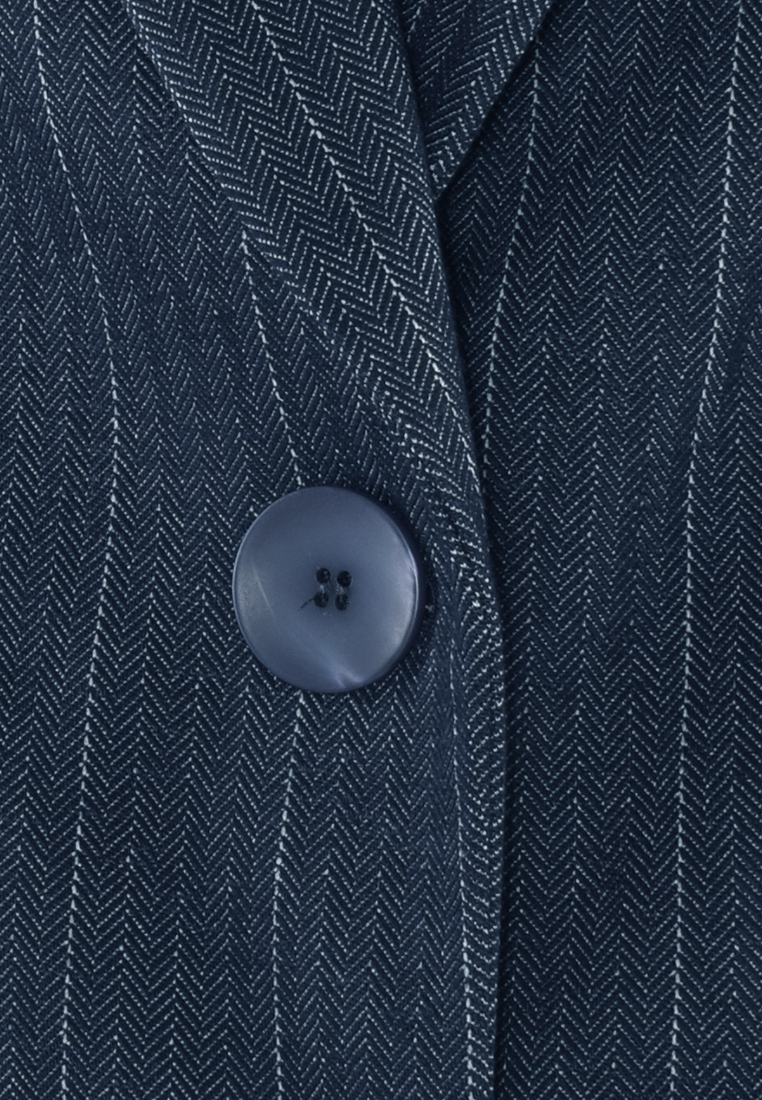 Granatowy żakiet w prążek