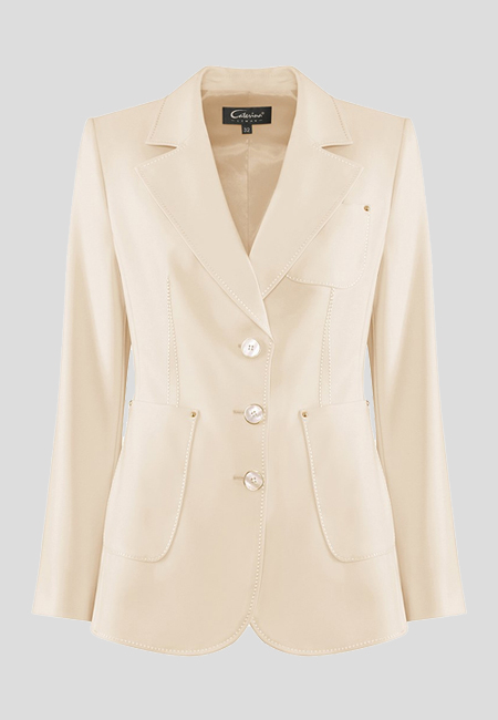 Klasyczny żakiet w kolorze kremowym