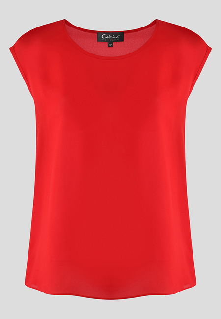 Swobodna bluzka w kolorze czerwonym