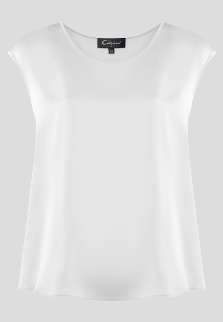 Biała bluzka o swobodnym kroju