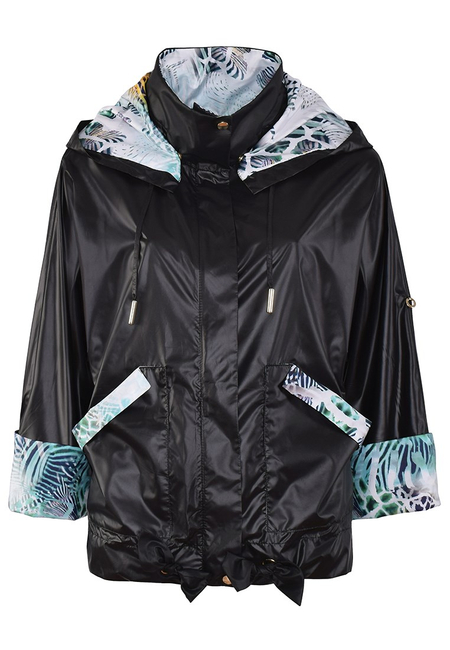 Kurtka z łączonych tkanin