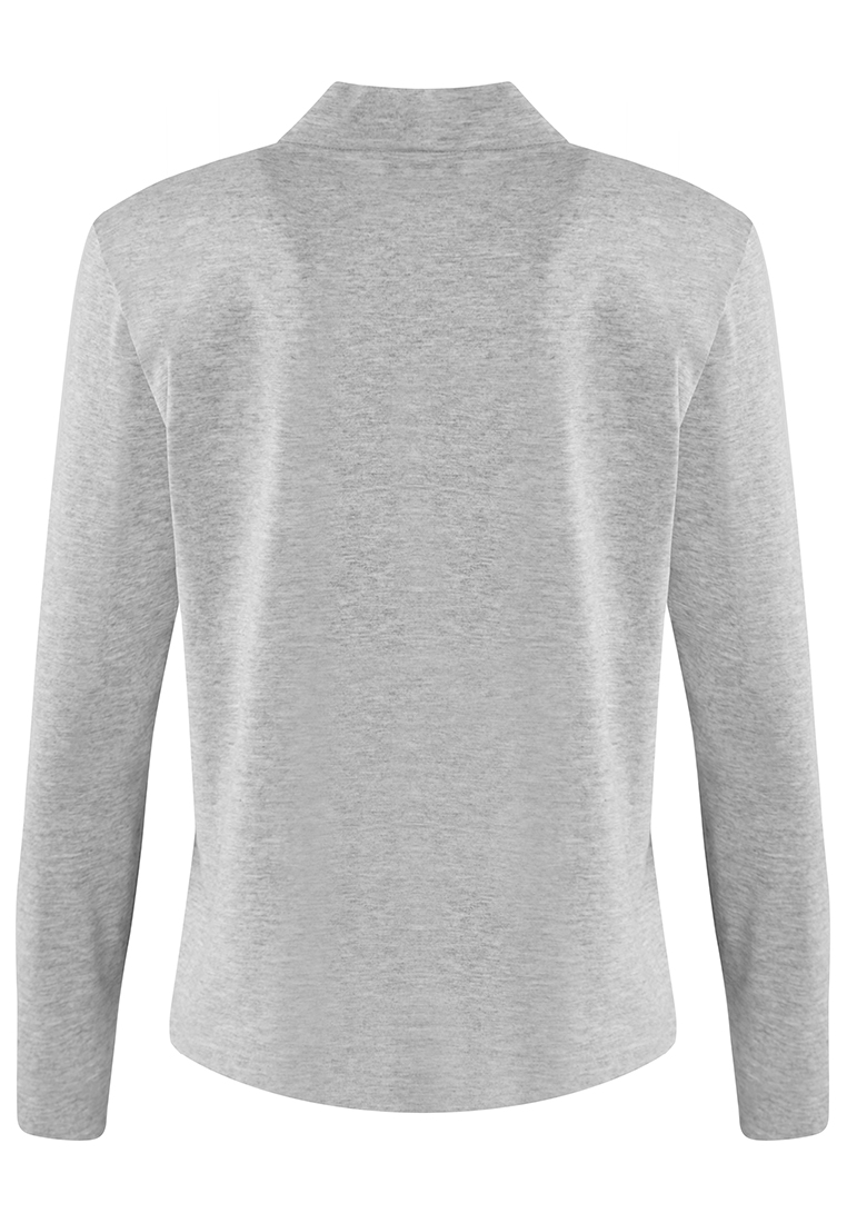 Klasyczny jasnoszary półgolf z suwakien z boku