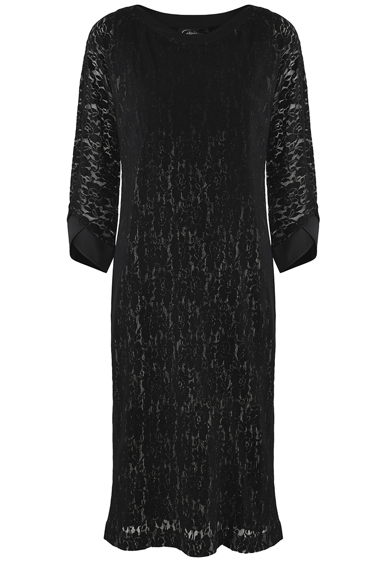 Czarna sukienka z rękawem typu kimono