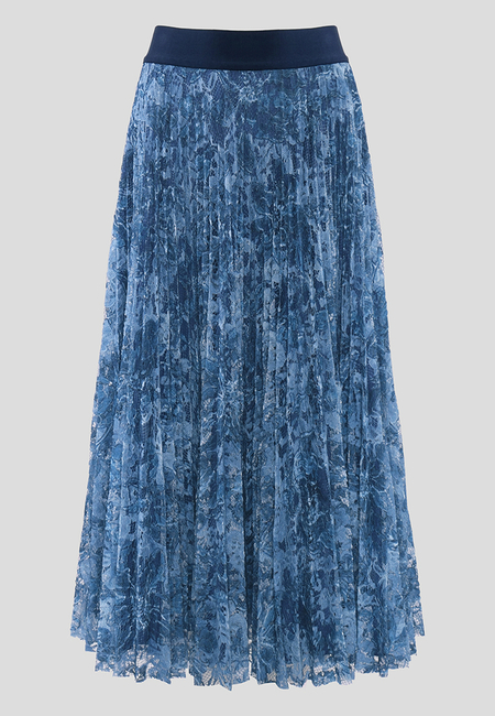 Plisowana spódnica w kolorze denim