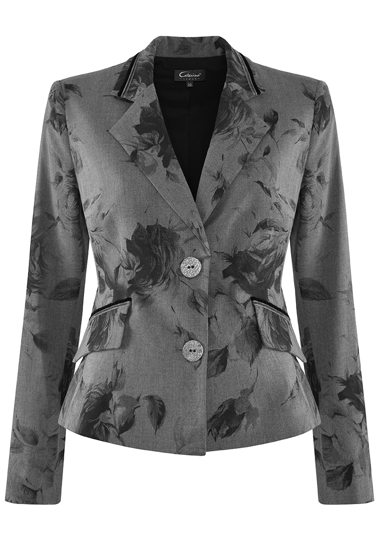 Żakiet z motywem roślinnym