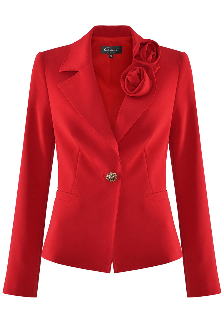 Wizytowy żakiet z kwiatami