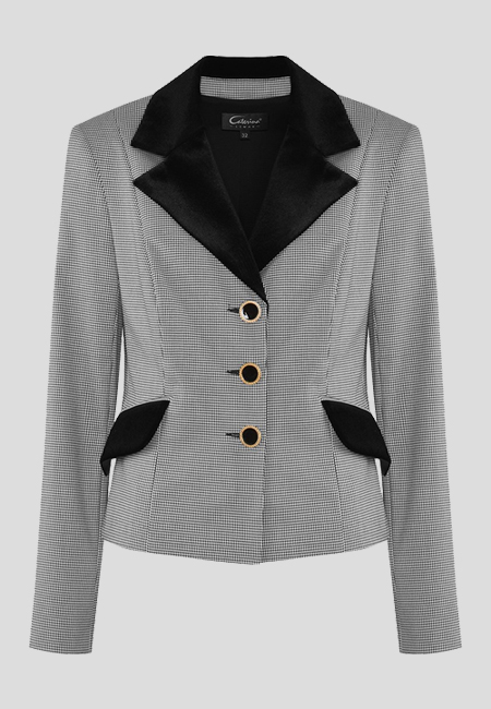 Żakiet z kontrastowymi wstawkami