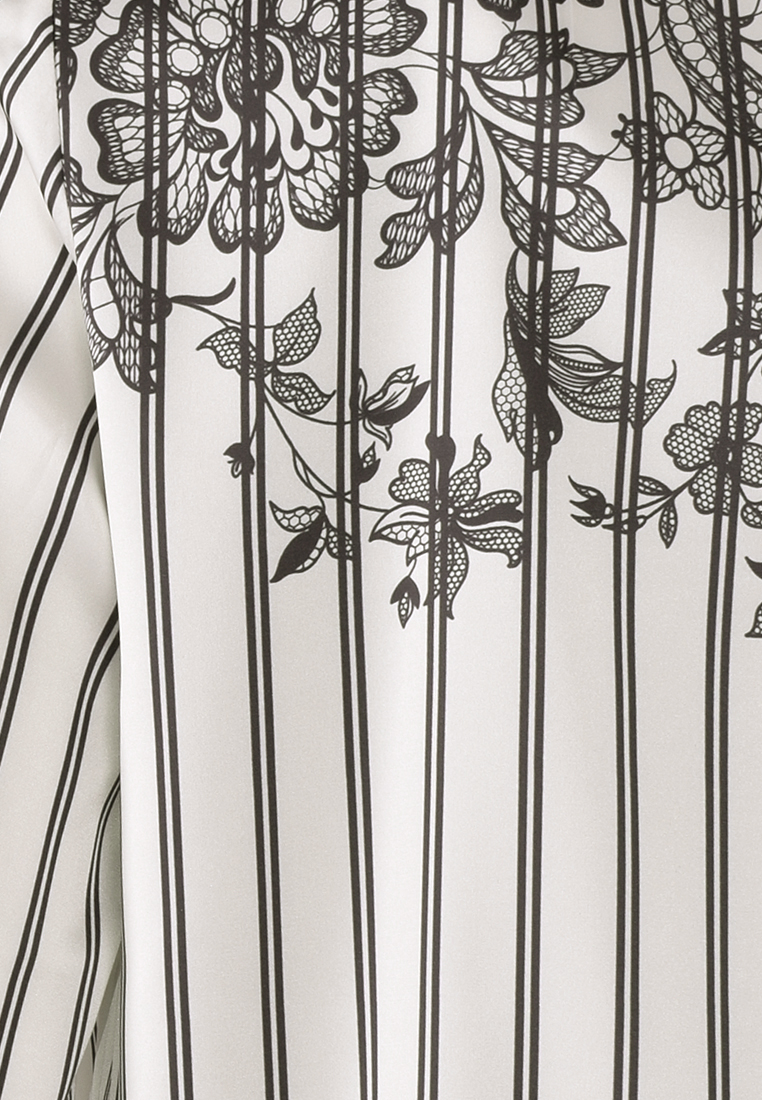 Bluzka w pasy z kwiatowym drukiem