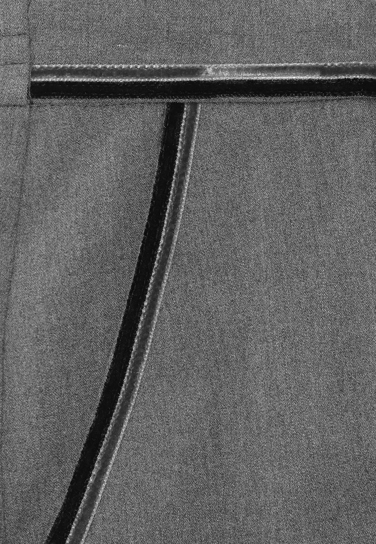 Szare spodnie z kontrastowymi wypustkami