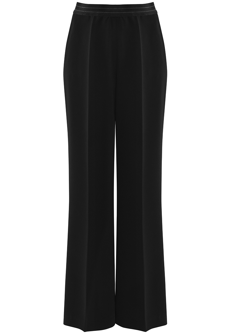 Czarne spodnie z szerokimi nogawkami