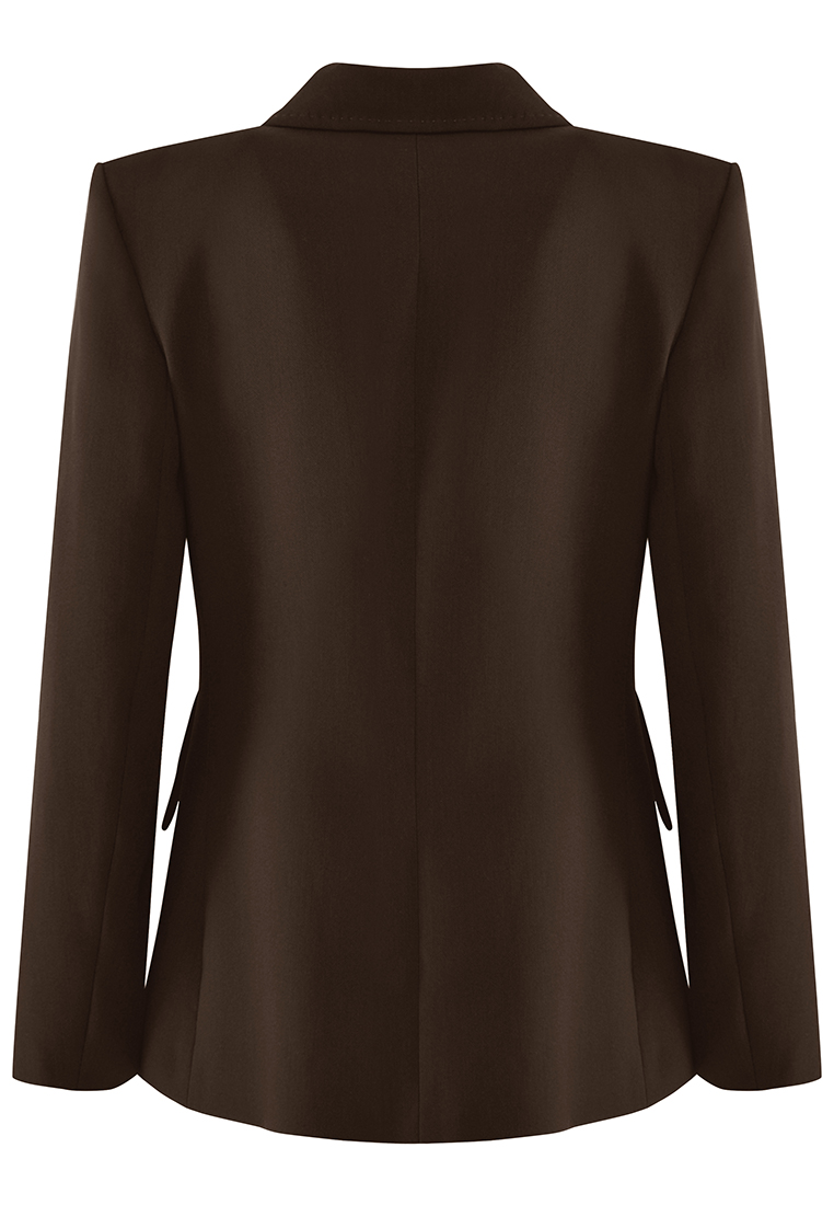 Brązowy żakiet o klasycznej formie