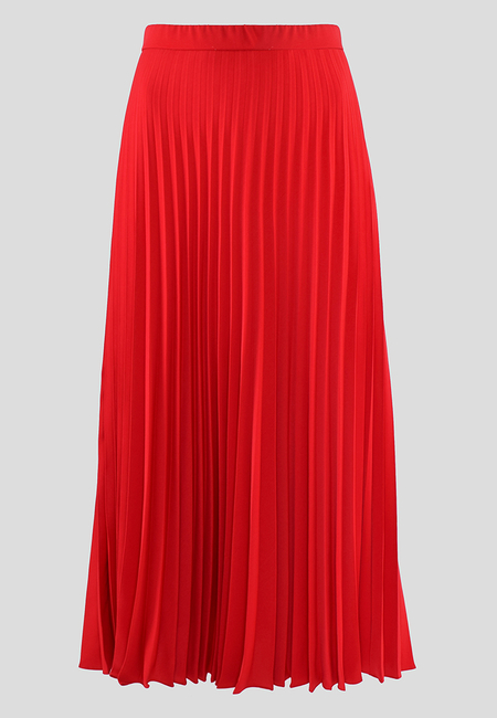 Plisowana spódnica w kolorze czerwonym