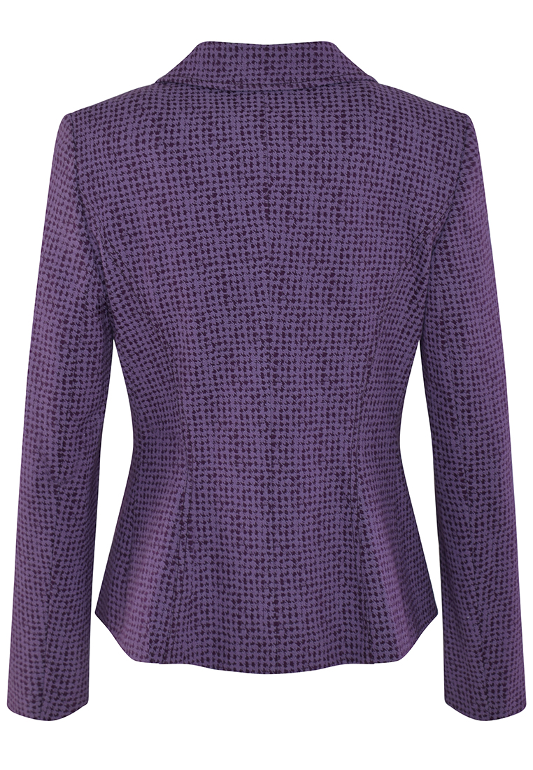 Fioletowy żakiet z motywem kurzej stopki