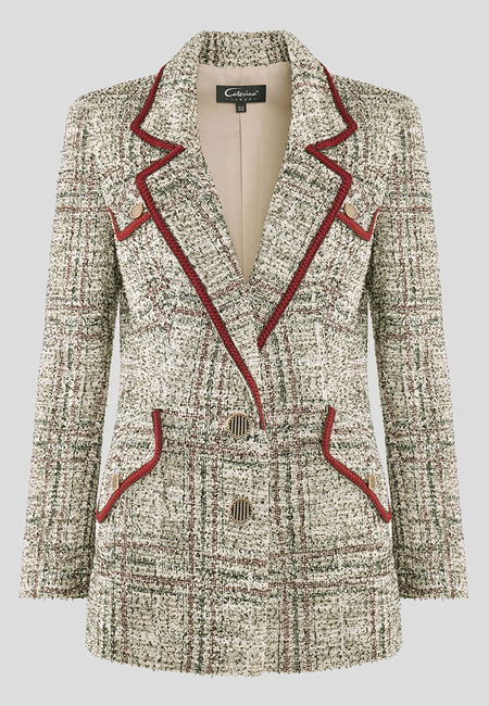 Ciepły żakiet z błyszczącą nitką