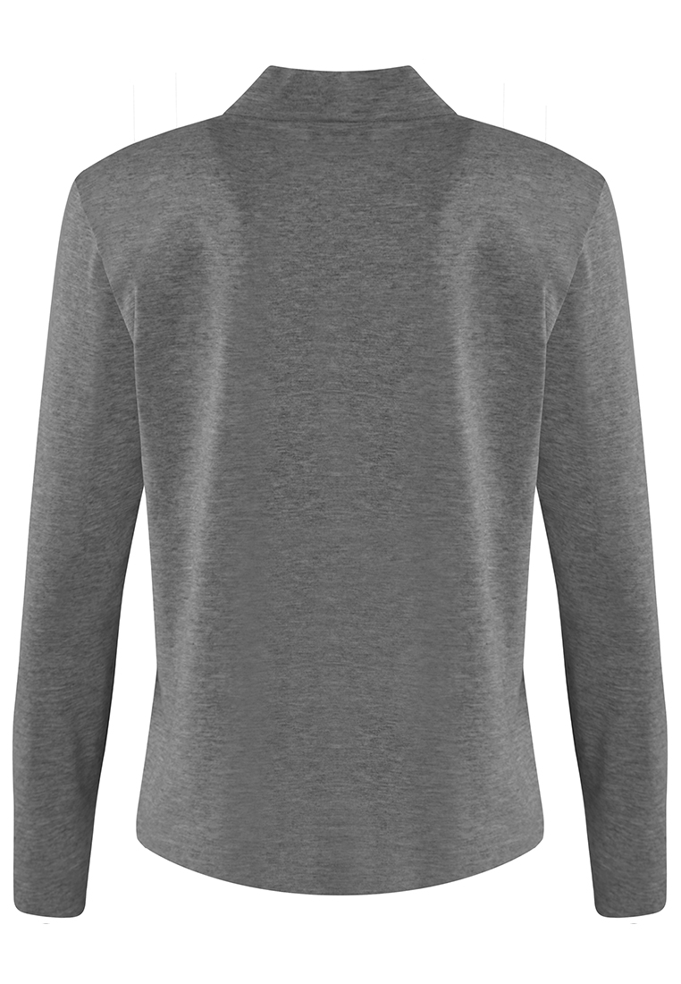 Klasyczny szary półgolf z suwakien z boku