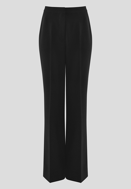 Eleganckie czarne spodnie z szerokimi nogawkami