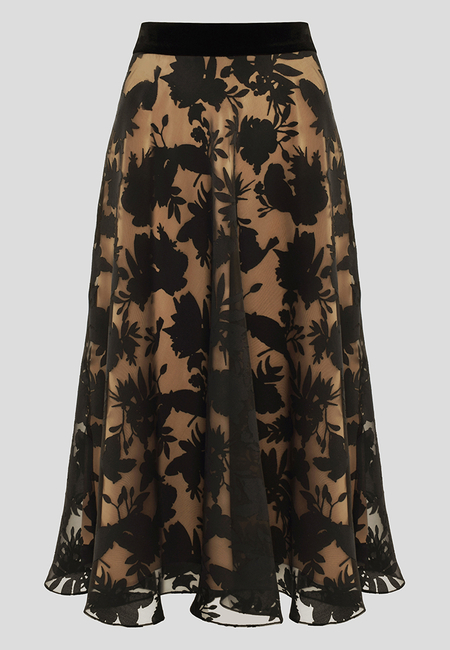 Elegancka spódnica z kontrastową podszewką