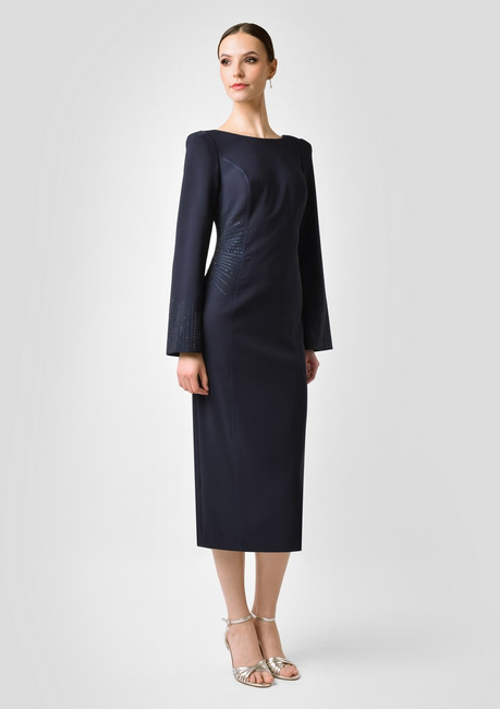 Wizytowa sukienka z kryształkami