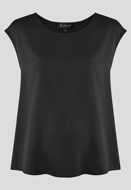 Czarna bluzka o swobodnym kroju