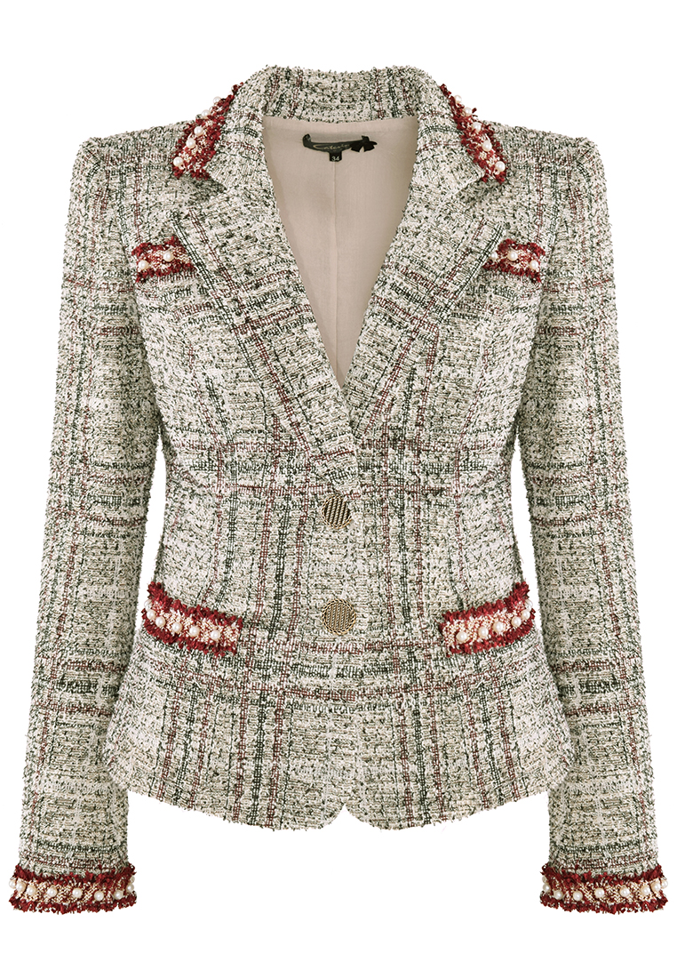 Ciepły żakiet z perełkami