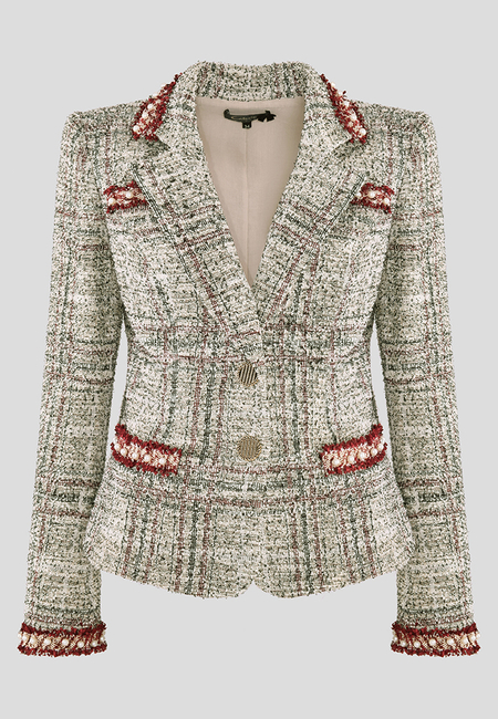 Ciepły żakiet z perełkami