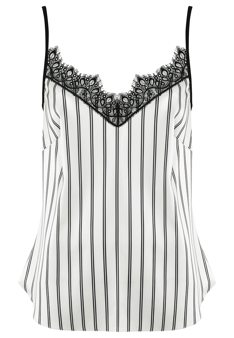 Top z elementami koronki