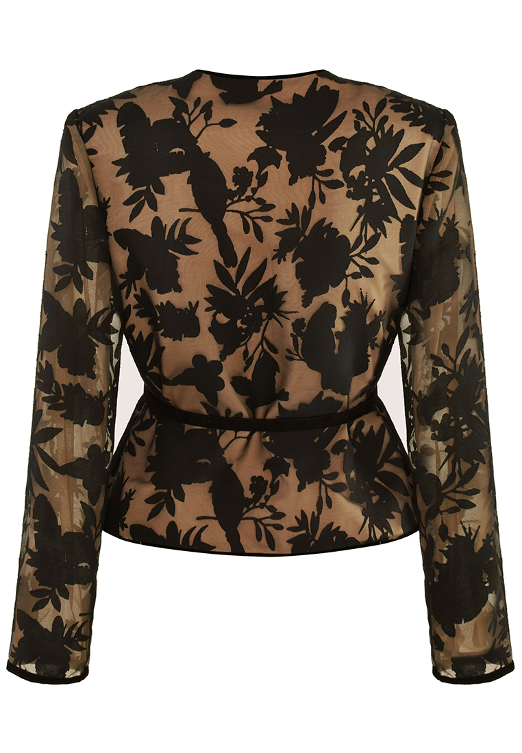 Elegancki żakiet z kontrastową podszewką