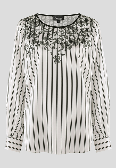 Bluzka w pasy z kwiatowym drukiem