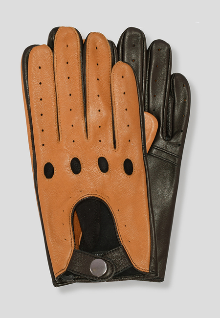 Skórzane rękawiczki w kolorze beżowym