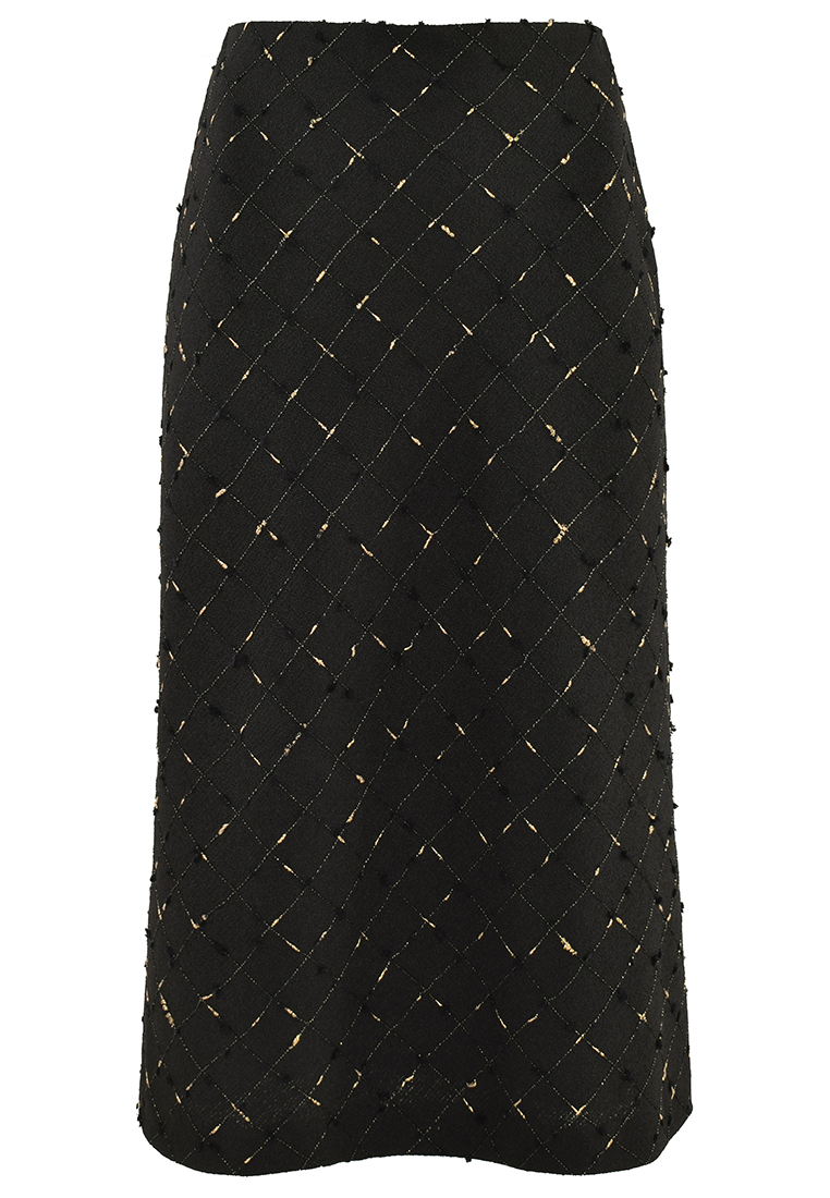 Czarna spódnica ze złotą nitką