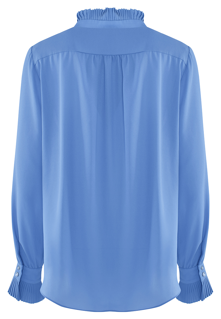 Bluzka koszulowa z plisowaną falbaną